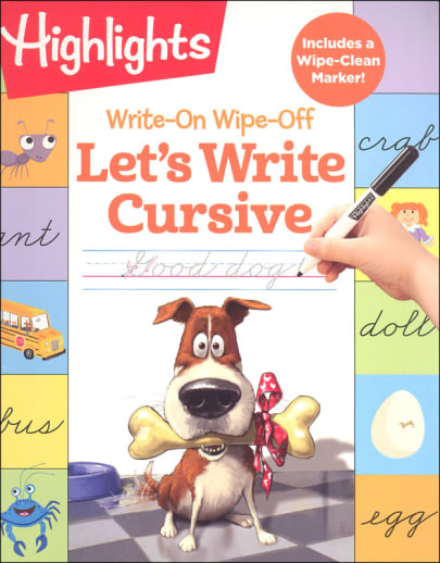 Write-On Wipe-Off Let's Write Cursive