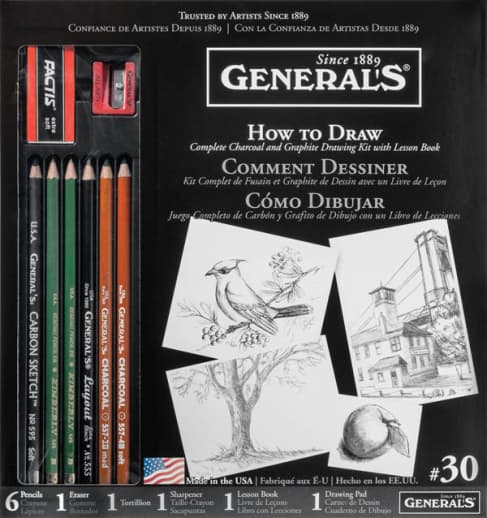 General's How to Draw Complete Charcoal & Graphite Drawing Kit