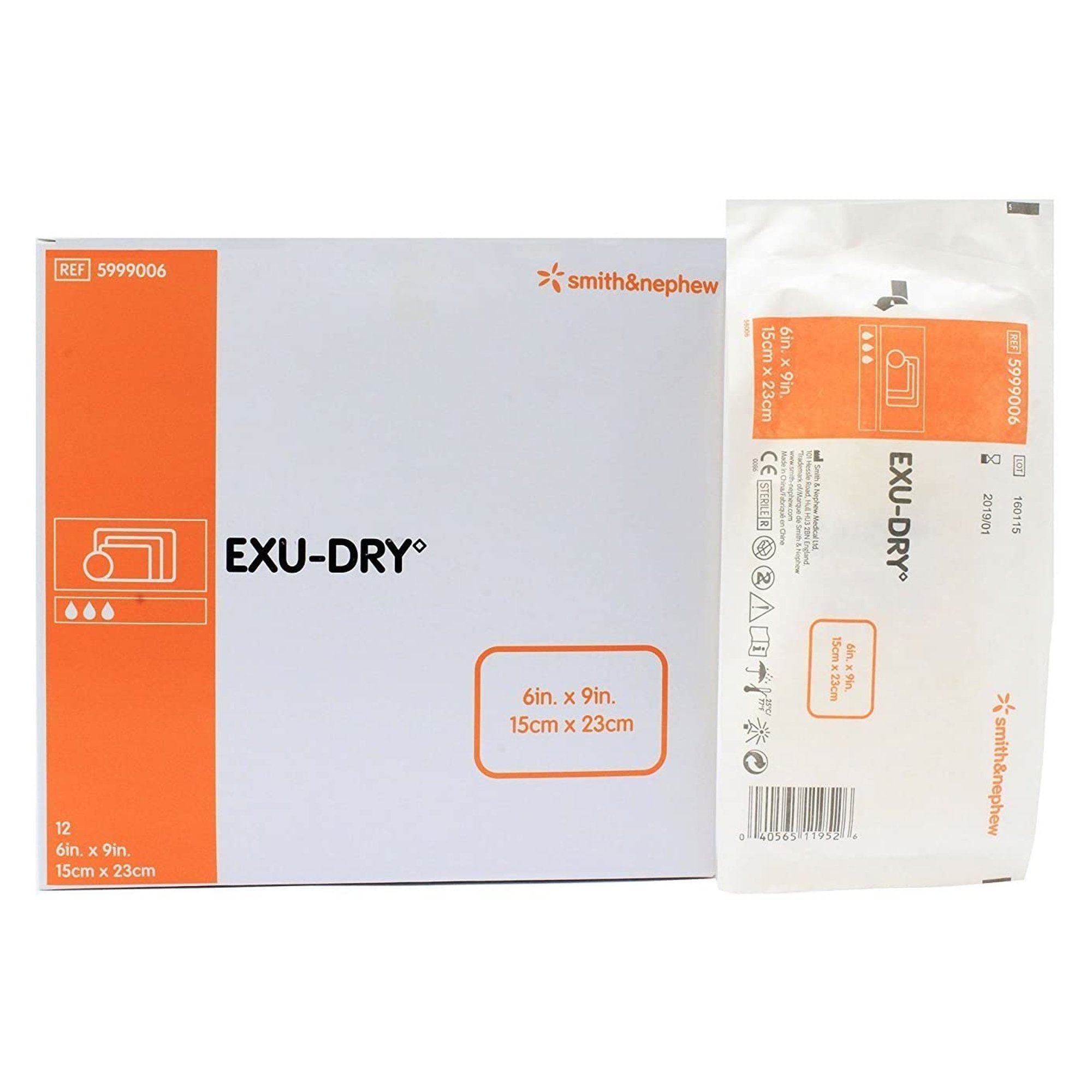 Smith & Nephew Exu-Dry Anti-Shear Super Absorbent Dressing, 6 x 9 inch MK 359767