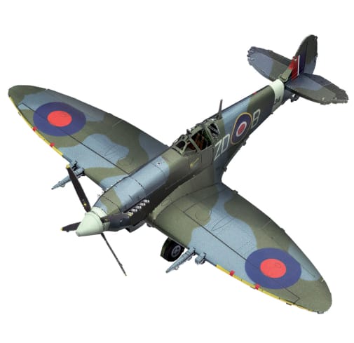 Supermarine Spitfire Plane - Color (Metal Earth 3D Laser Cut Model)