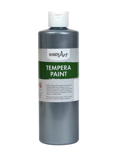 Silver Metallic Tempera Paint 8oz.
