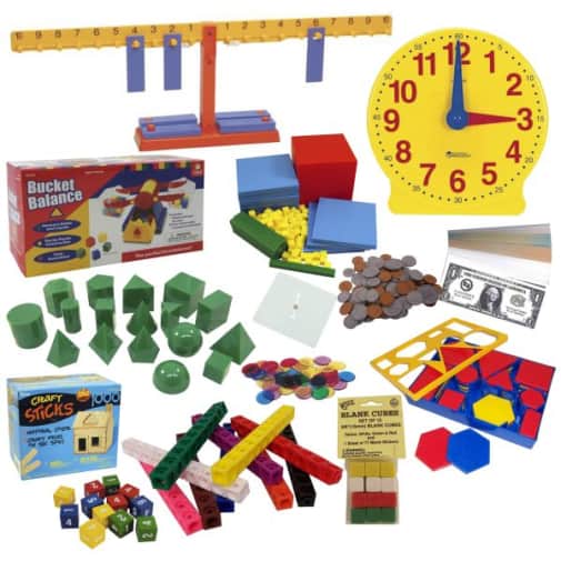 Math in Focus Manipulative Kit Grade 1 with Teaching Clock Upgrade