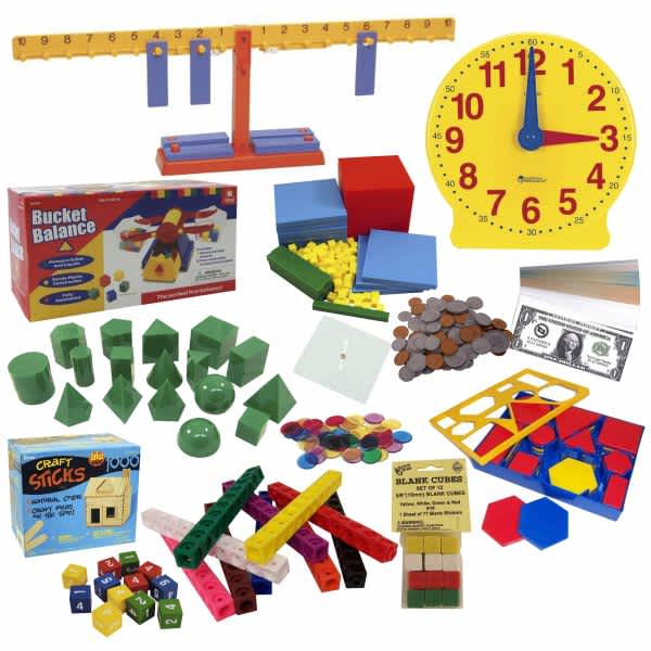 Math in Focus Manipulative Kit Grade 1 with Teaching Clock Upgrade