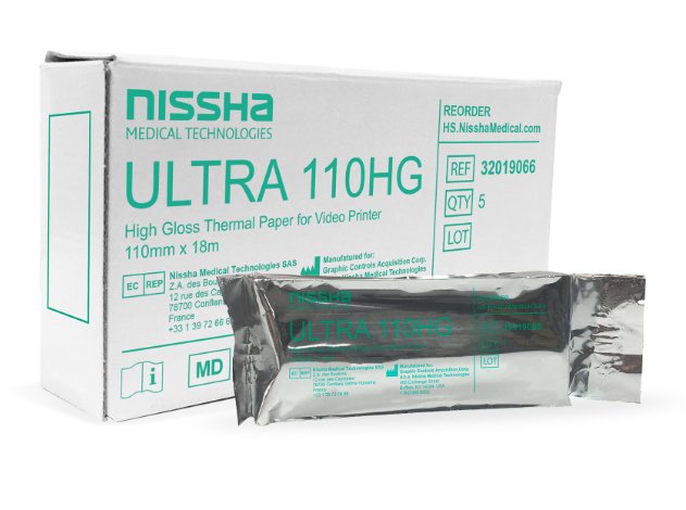 Ultrasound Video Paper Nissha Roll High Gloss Without Grid MK 1244831