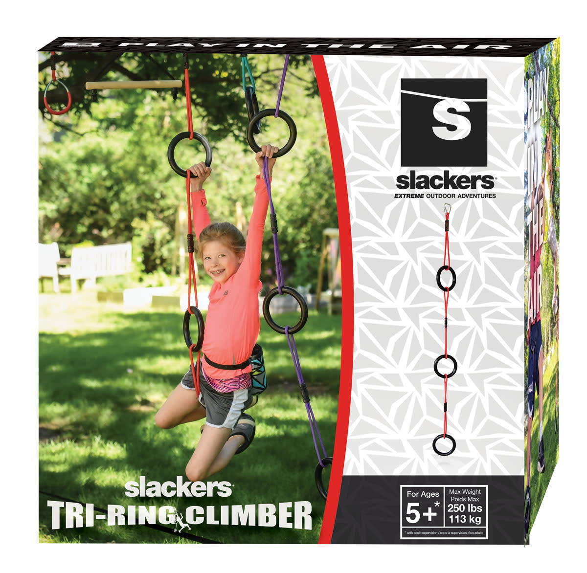 Slackers 6ft Tri-Ring Climber NinjaLine Obstacle | Bolder Play