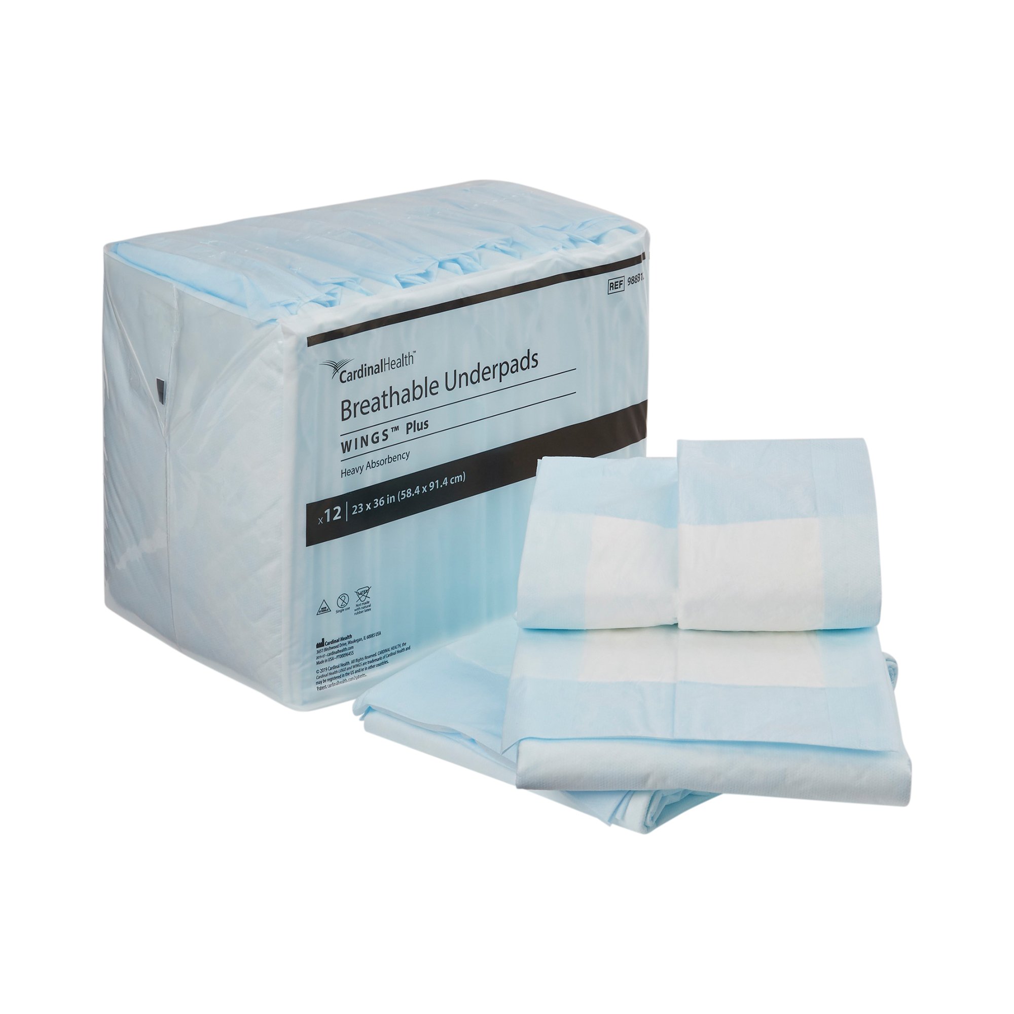 Wings Breathable Plus Low Air Loss Underpad, 23 x 36 Inch MK 239551