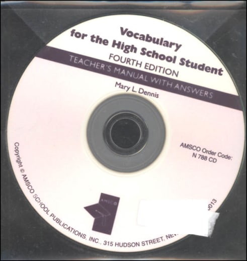 Vocabulary for High School Tchr/Ans Key CDROM
