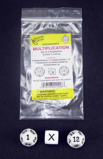 Intermediate Mutiplication - Set of 3 Polyhedron (White)
