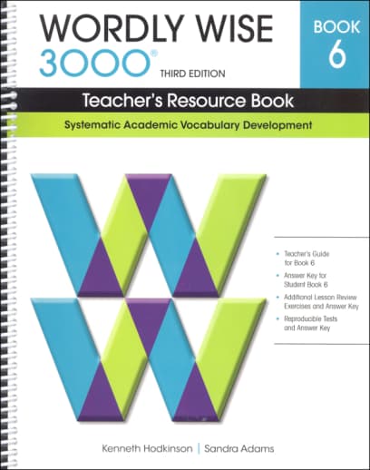 Wordly Wise 3000 3rd Edition Teacher's Resource Book 6