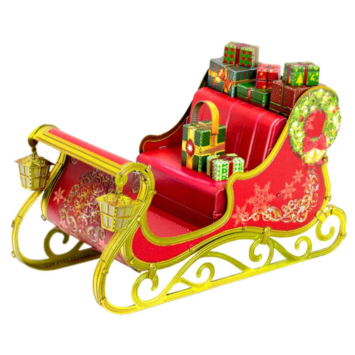 Christmas Sleigh - Color (Metal Earth 3D Laser Cut Model)