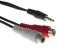 3.5mm Male to (2) RCA Female Y-Cable, 0.5 ft (6 In.)