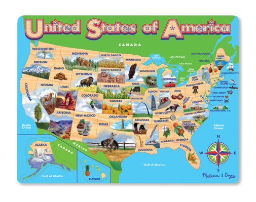 USA Wooden Map/Puzzle