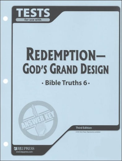 BJU Press Bible Truths 6 Tests Answer Key 3rd Edition
