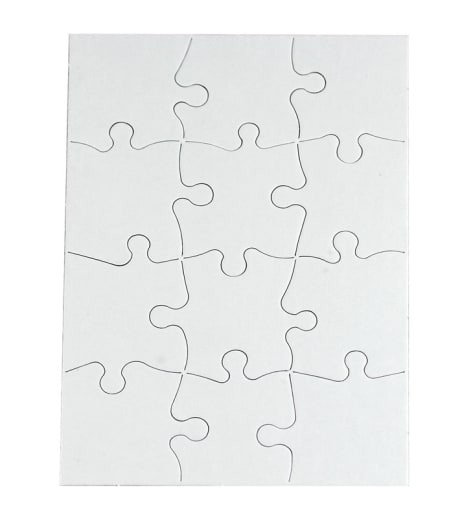 Compoz-A-Puzzle - Rectangle (5-1/2" x 8") 12 Pieces - 10 per pack