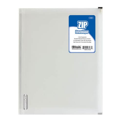 Zip Envelope - Letter Size (clear)