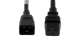 AC Power Cord, C20 to C19, 12 AWG, 1ft Black