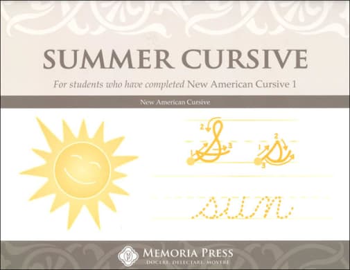 Memoria Press Summer Cursive Workbook