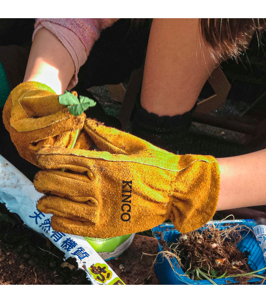 Kids' Suede Cowhide Driver, Golden, large