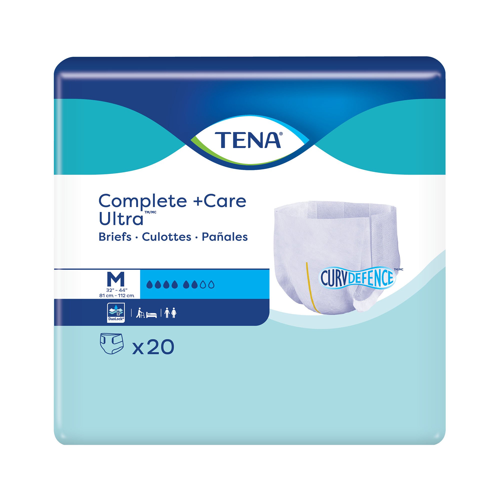 TENA Complete +Care Ultra Briefs with CurvDefence, Medium MK 1243824
