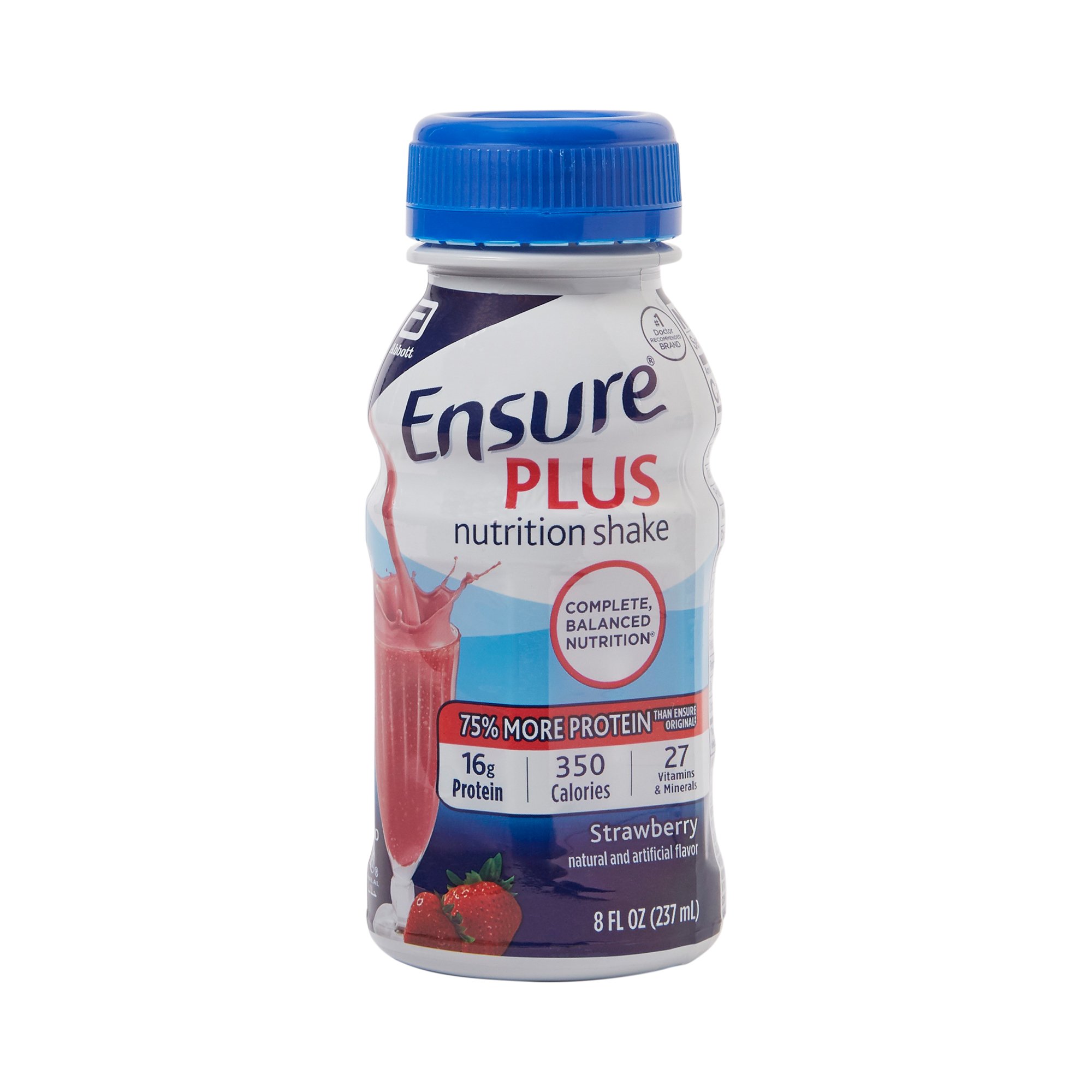 Ensure Plus Nutrition Shake, Strawberry, 8-ounce bottle MK 649273