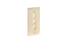 Keystone Wall Plate, 3 Port, Beige / Ivory