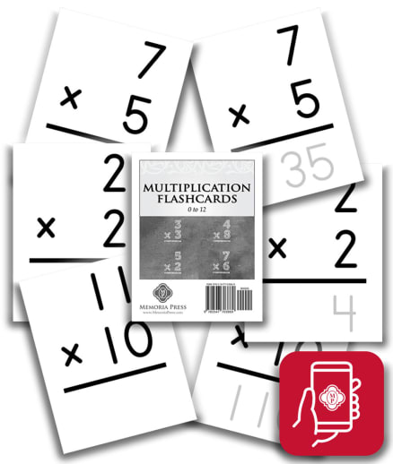 App Access: Memoria Press Multiplication Flashcards: 0 to 12
