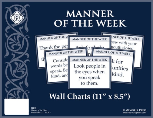 Manner of the Week Wall Charts (11" x 8.5")