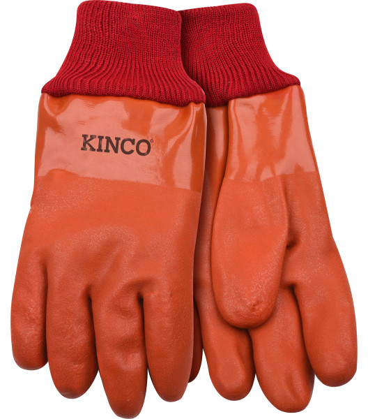 Lined Sandy Finish PVC with Knit Wrist