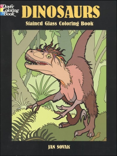 Dinosaurs Stained Glass Coloring Book