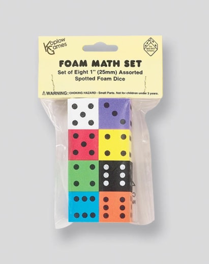 Foam Dice (25MM) Set of 8