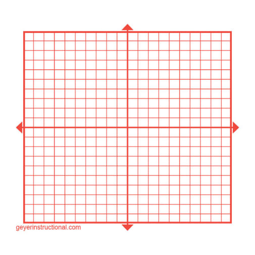 Graphing 3M Post It Notes - XY Axis, 20 x 20 Squares (100 sheet pads - 4-pack)