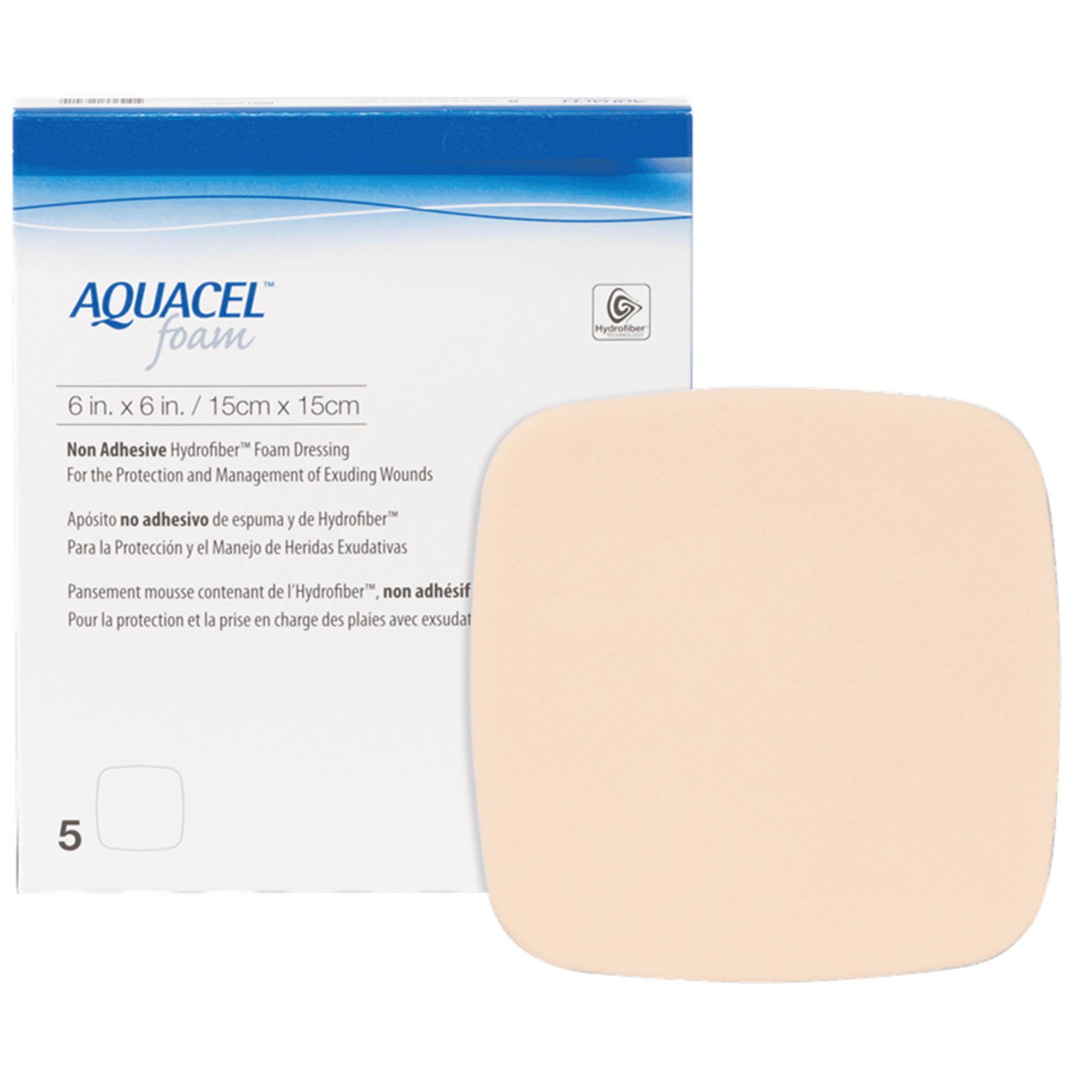 Aquacel Nonadhesive without Border Foam Dressing, 6 x 6 Inch MK 802590