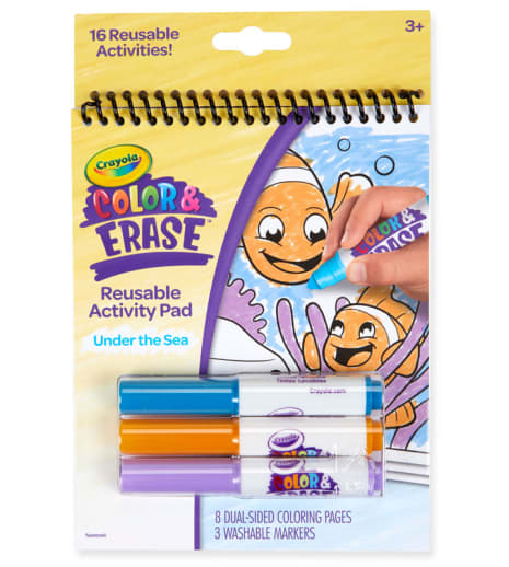Crayola Color & Erase Reusable Activity Pad, Under the Sea