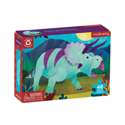 Mudpuppy Triceratops Mini Puzzle (48 pieces)