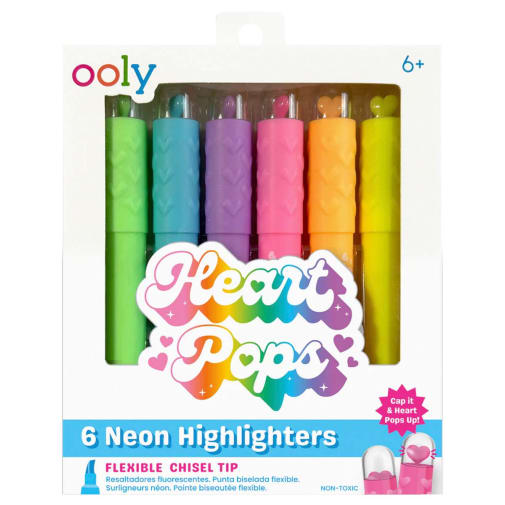 Heart Pops Neon Highlighters