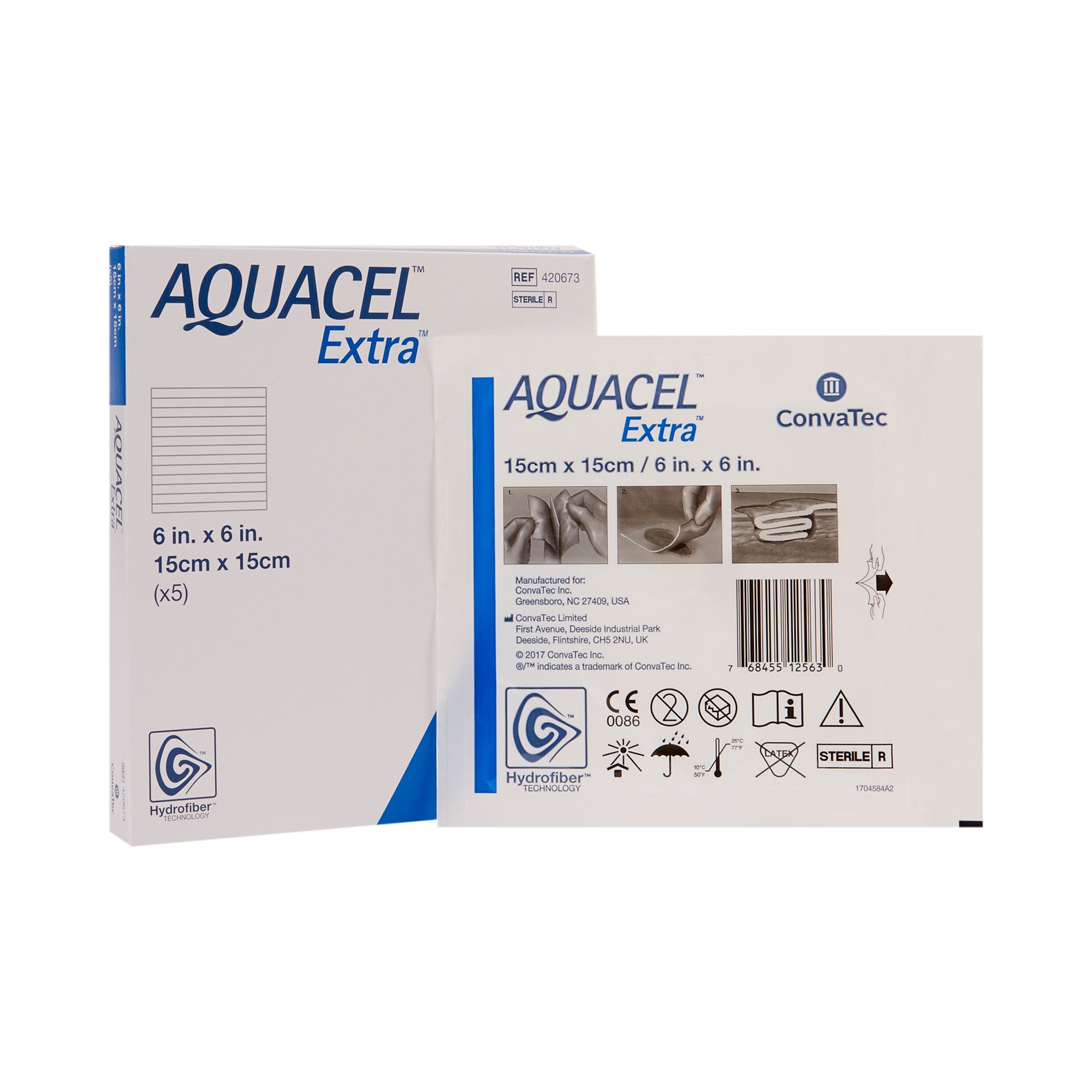 Aquacel Extra Gelling Fiber Wound Dressing, 6 x 6 Inch MK 785780