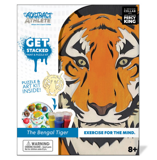 Get Stacked Paint & Puzzle Kit - Bengal Tiger