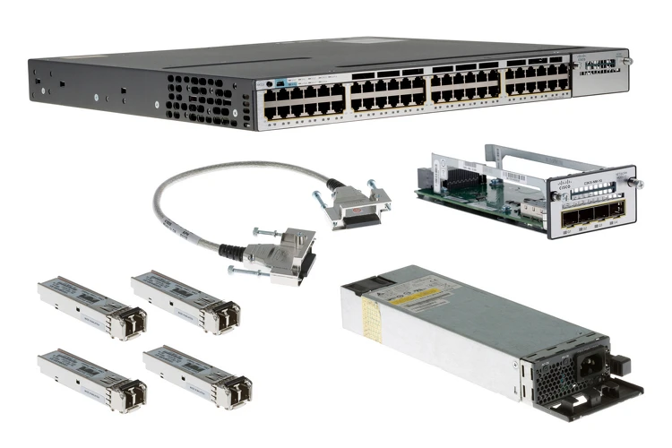 Cisco 3750X Series 48 Port PoE+ Deployment Kit, WS-C3750X-48P-S, Refurbished, Original