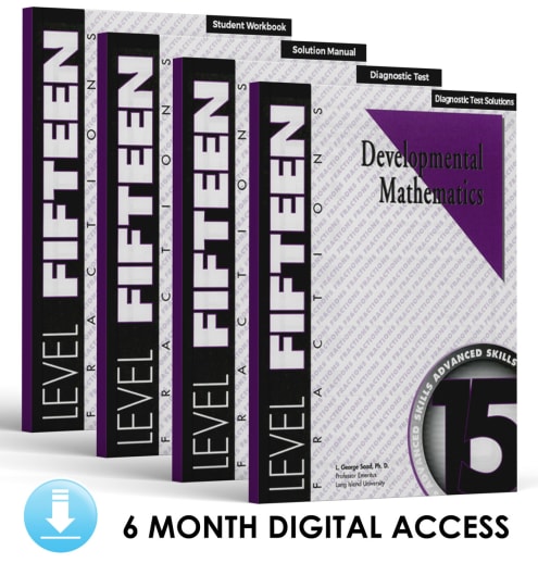 Developmental Math: Level 15 E-Book Set | Fractions: Advanced Skills (6 Month Access)