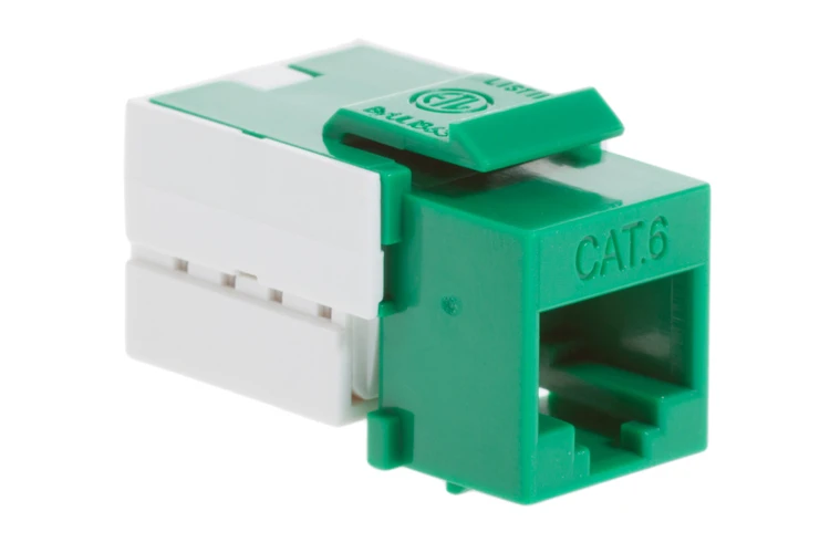 Cat6 RJ45 110 Type Keystone Jack, Green