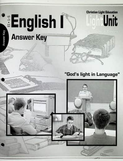 Christian Light English I LightUnit Answer Key 1-5 Sunrise Edition