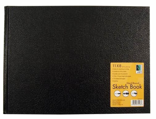 Sketch Book Hard-Bound 11" x 8" (Landscape)