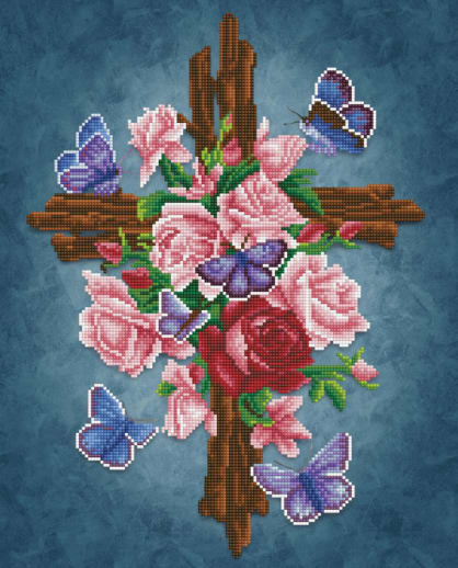 Flower Cross Diamond Dotz Kit (Intermediate)