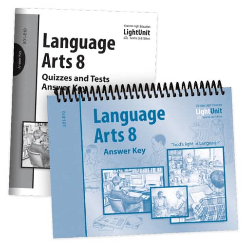 Christian Light Language Arts LightUnit 801-810 Answer Key Set Sunrise 2nd edition