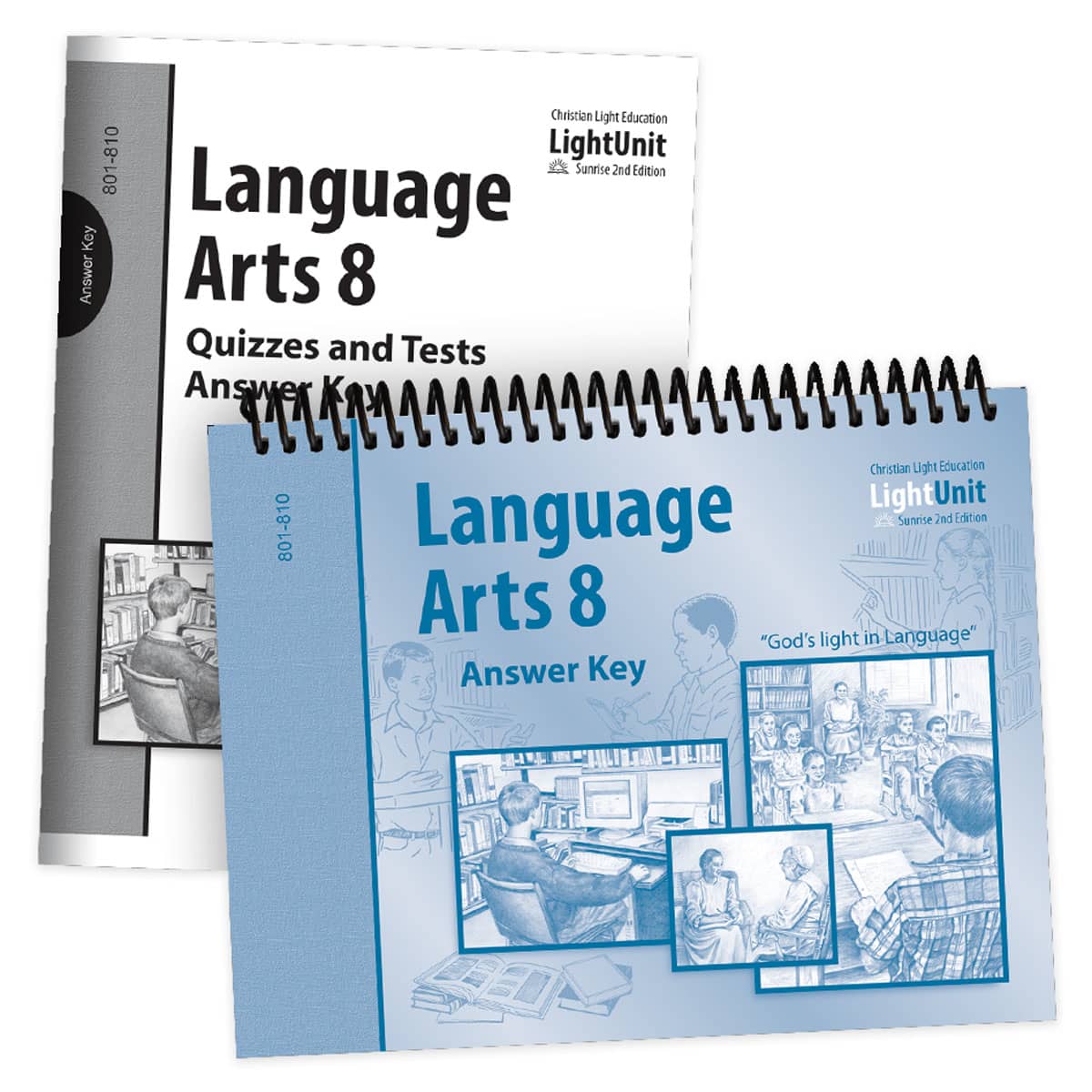 Christian Light Language Arts LightUnit 801-810 Answer Key Set Sunrise 2nd edition