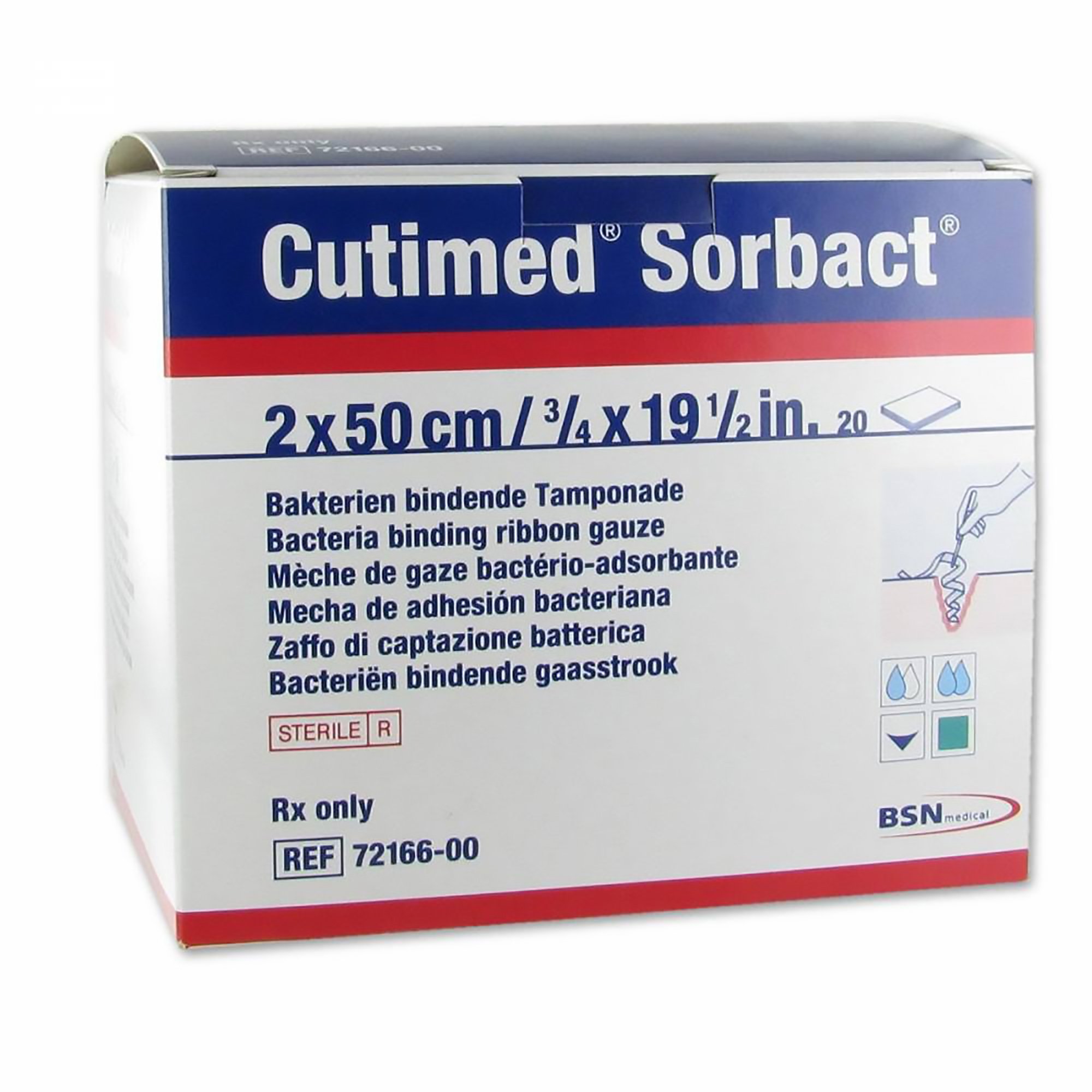 Cutimed Sorbact Antimicrobial Mesh Dressing, 4/5 x 19.7 Inch MK 774840