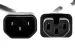 AC Power Cord, C14 to C15, 14 AWG, 1ft