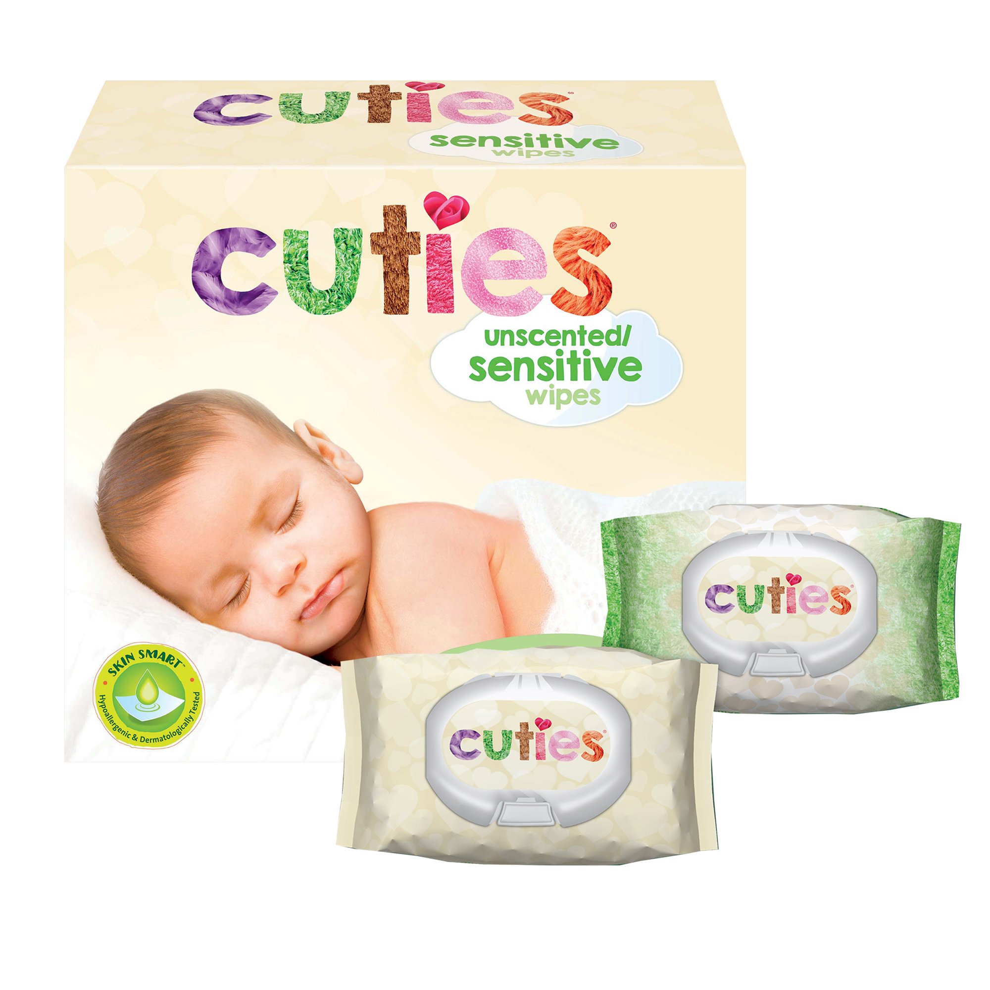 Cuties Baby Wipes, Soft Pack, Aloe, Unscented MK 953012