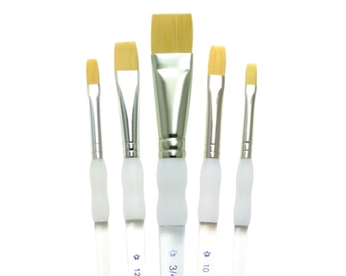 Royal & Langnickel Soft Grip Flat Paint Brush Set (5 piece)