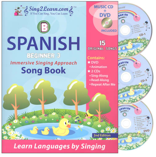 Spanish Beginner 3B Combo (Song Book, CDs, DVD)